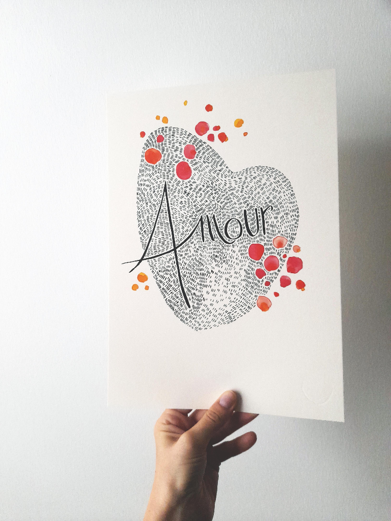Accords Boises Affiche Amour Echelle Main: ...