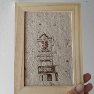 Petit tableau d'une architecture pittoresque de Clermont-Ferrand