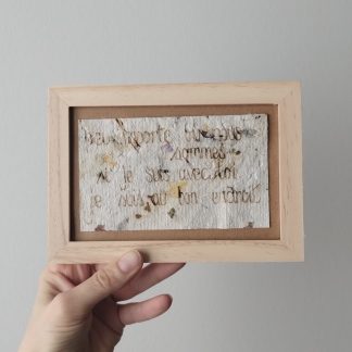 Petit tableau à message : avec toi je suis au bon endroit