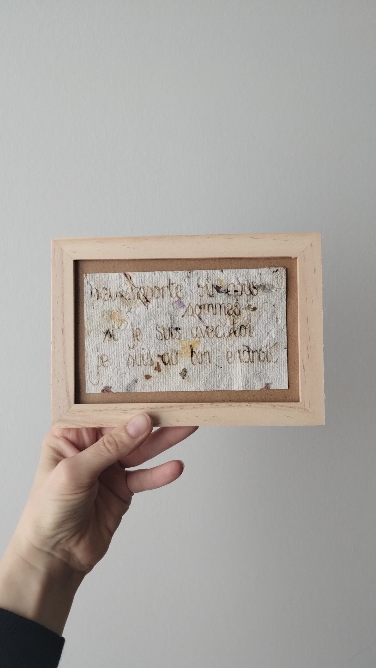 Petit tableau à message : avec toi je suis au bon endroit