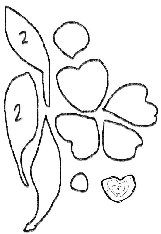 Patron cadeau de bienvenue pour réaliser une fleur en papier. DIY