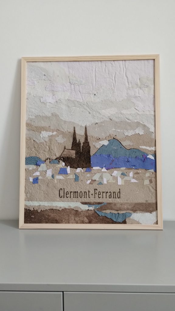 tableau grand format de la cathédrale de Clermont-Ferrand utilisé pour la galerie