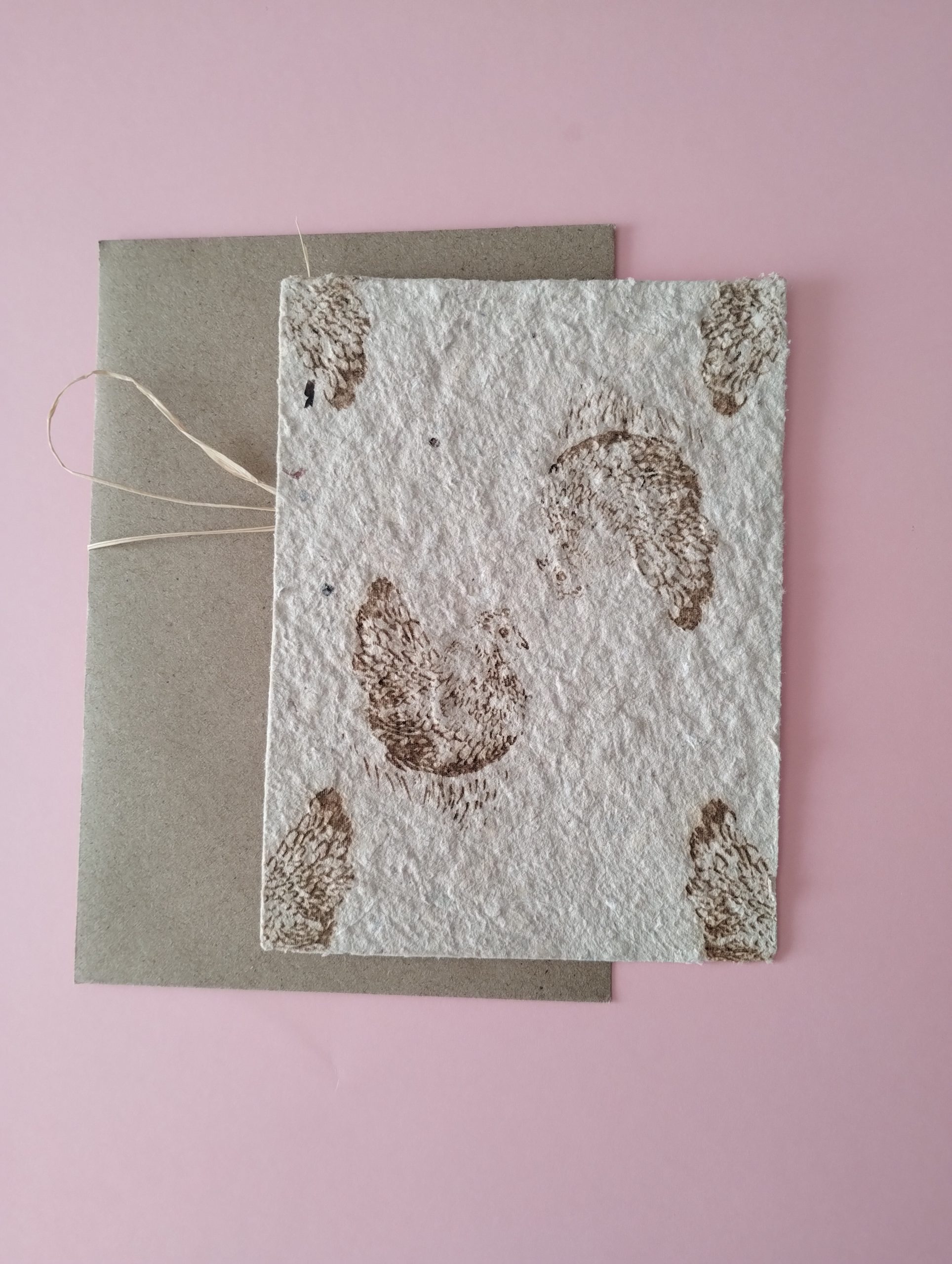 carte postale avec un motif de poules